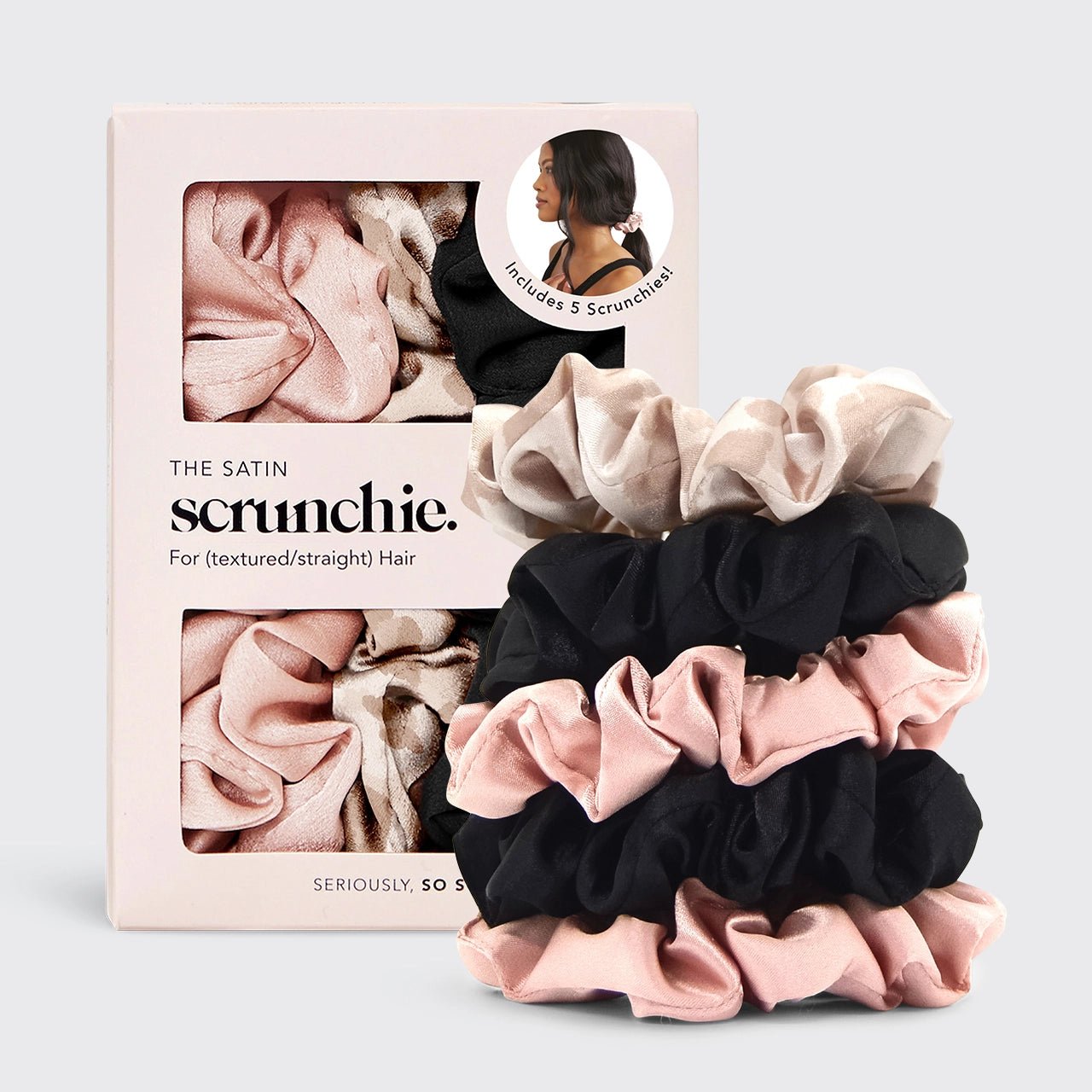 Satin Sleep Scrunchies - Neutrals - Accessories Gift Ideas