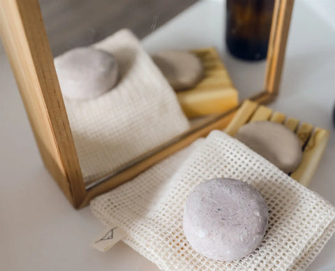 Shampoo and conditioner bars from the High End Hippie Wellness