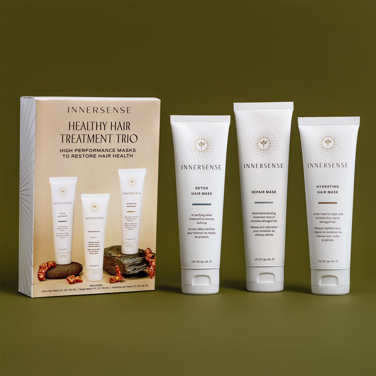 Healthy Hair Treatment Trio Gift Set - Hair Styling - Innersense Organic Beauty