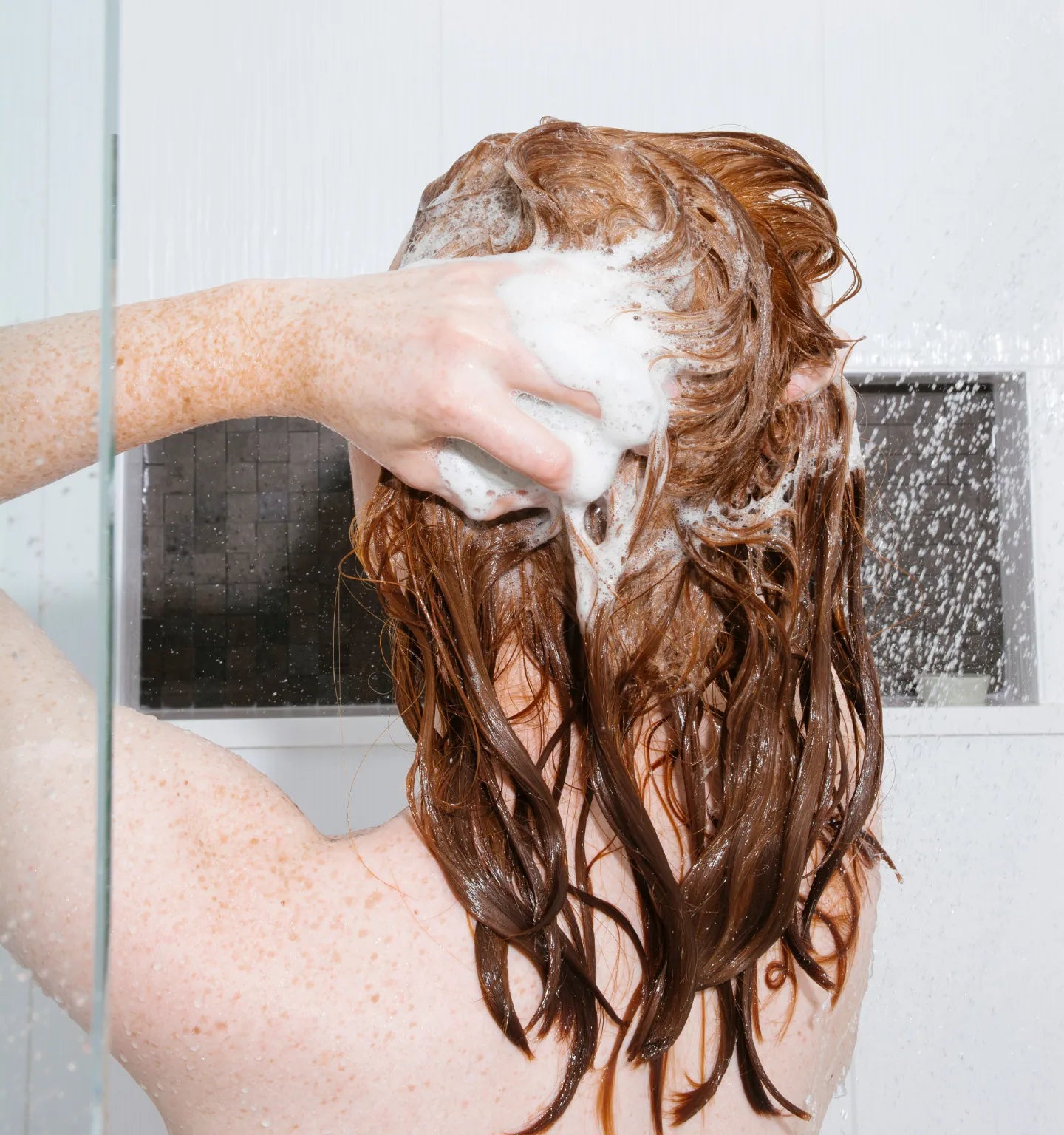 Natural shampoo that is safe for colour treated hair like red hair.