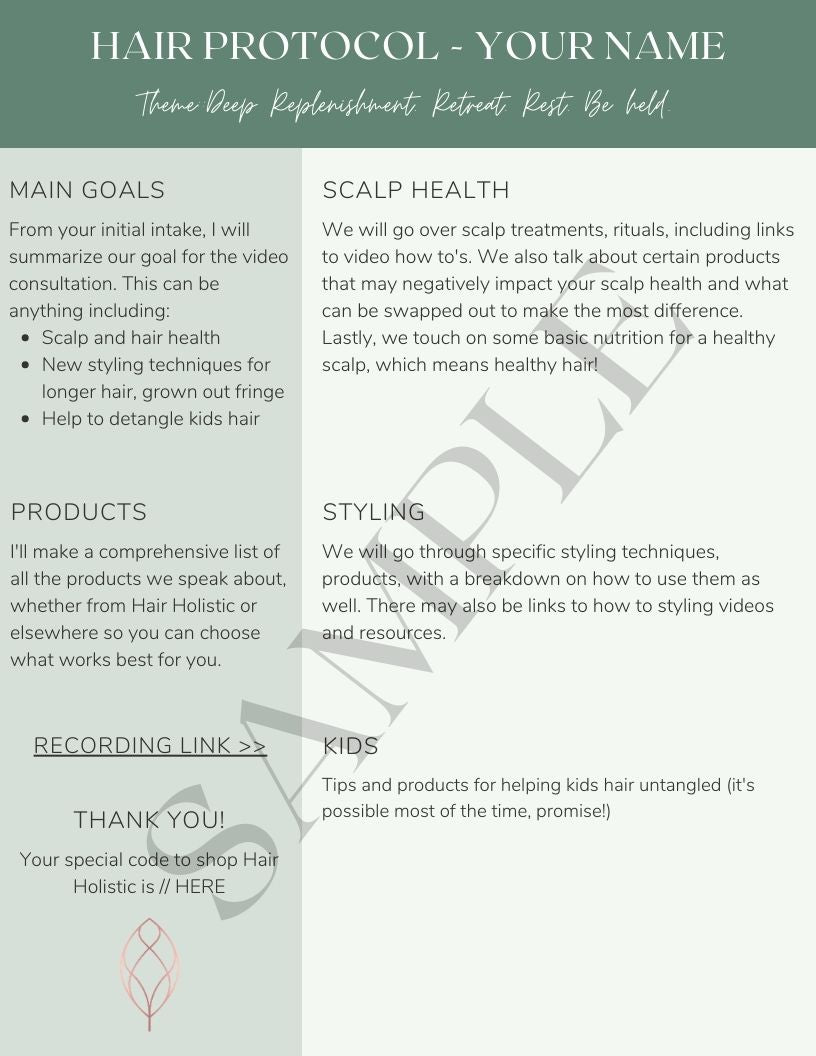 Virtual Consultation - Lifestyle Shampoo + Conditioner Hair
